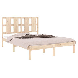 Avis Maison Chic Lit Moderne Chambre - Cadre/structure de lit pour adulte Bois de pin massif 140x200 cm -MN46867