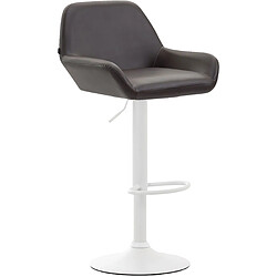 Non Tabouret de bar Braga simili cuir blanc 