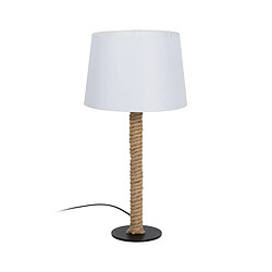 BigBuy Home Lampe de bureau Blanc Noir Beige Fer Tissu 40 W 30 x 30 x 60 cm