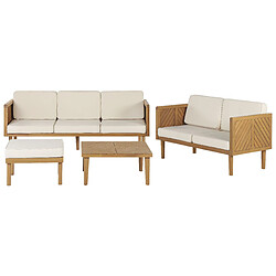 Beliani Set de jardin BARATTI Acacia Bois clair