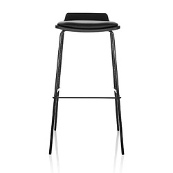 Tabouret de bar LONSO 10 revêtement d'assise en similicuir noir hjh OFFICE 