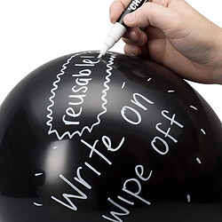 Totalcadeau 20 Ballons ardoise noir avec stylo craie et 20 bâtonnets