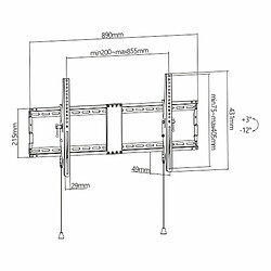 Support mural GEMBIRD WM-90T-01 43" 90"