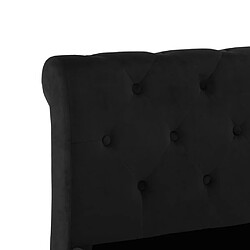 Acheter vidaXL Cadre de lit Noir Velours 140 x 200 cm