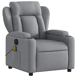 Avis Maison Chic Fauteuil Relax pour salon, Fauteuil de massage inclinable électrique gris clair tissu -GKD49621