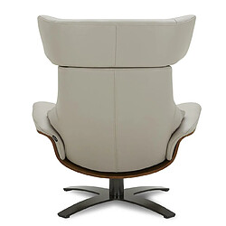 Avis MY NEW DESIGN NAOS- FAUTEUIL EN CUIR GRIS ET CHENE NATUREL