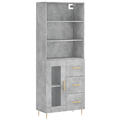 Maison Chic Buffet,Meuble de Rangement,commode pour salon,Cuisine Gris béton 69,5x34x180 cm Bois d'ingénierie -MN89165