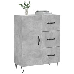 Avis Maison Chic Buffet,Meuble de Rangement,commode pour salon,Cuisine gris béton 69,5x34x90 cm bois d'ingénierie -MN52780