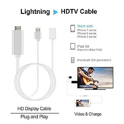 Universal Retour à grande vitesse vers le téléphone mobile HDMI connectant l'adaptateur de câble TV 80cm