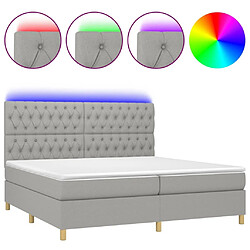 Sommier à lattes,Cadre à lattes de lit pour Adulte matelas et LED Gris clair 200x200 cm -MN23699