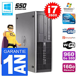 PC HP 6200 SFF Intel i7-2600 RAM 16Go SSD 960Go Graveur DVD Wifi W7 · Occasion 