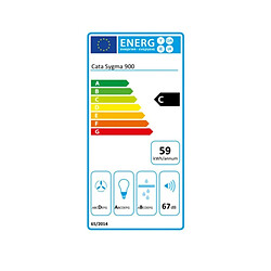 Hotte standard Cata 2197313 90 cm 780 m3/h 65 dB 240W Acier