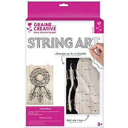 Graines Creatives Coffret String Art - Tableau Attrape-rêves art filaire 20 x 30 cm