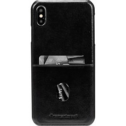 DBRAMANTE1928 Coque pour iPhone XS Max Rigide en Cuir avec Porte-cartes Noir 