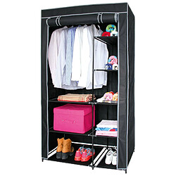 LA PENDERIE ARMOIRE DE RANGEMENT PENDERIE DRESSING 5 ETAGERES AVEC HOUSSE DIMENSIONS 88X45XH160CM+Urban Living