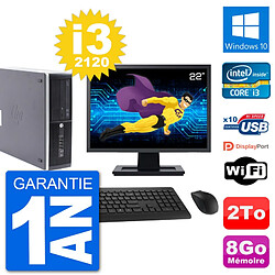 PC HP Compaq Pro 6300 SFF Ecran 22" i3-2120 RAM 8Go Disque 2To Windows 10 Wifi · Occasion 