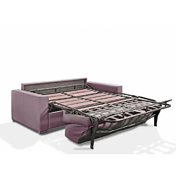 Avis Inside 75 Canapé convertible 2-3 places EXCELLENCE 120 cm sommier lattes matelas MEMORY 18 cm inclus tweed fuchsia