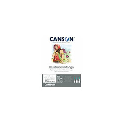 CANSON Bloc de dessin Illustration Manga, A3, 250 g/m2 () 