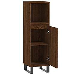 Acheter vidaXL Armoire de bain chêne marron 30x30x100 cm bois d'ingénierie