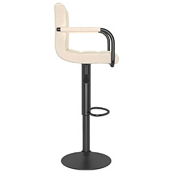 Avis vidaXL Tabouret de bar Crème Tissu