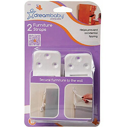 Dreambaby Meuble Mur lanières (lot de 2, Blanc)