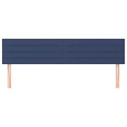 Avis Maison Chic Lot de 2 Têtes de lit design Bleu pour chambre - Décoration de lit 80x5x78/88 cm Tissu -MN13733