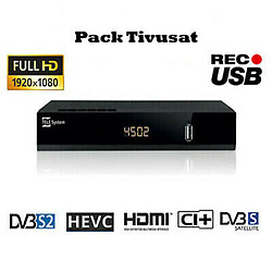 Avis HE Pack Tivusat Decodeur TS4502 S2 CI+ HD + WE CAM Tivusat