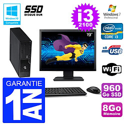 PC Fujitsu Esprimo E500 E85+ DT Ecran 19" i3-2100 RAM 8Go SSD 960Go DVD Wifi W7 · Occasion 