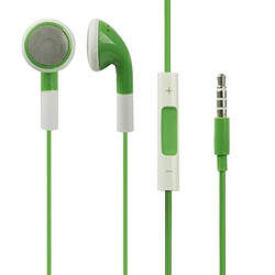 Wewoo Écouteurs intra-auriculaires pour iPhone vert iPad, iPhone, Galaxy, Huawei, Xiaomi, LG, HTC et autres smartphone Écouteur stéréo double couleur de 3,5 mm avec contrôle du volume micro,