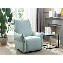 Vente-Unique Fauteuil relax électrique en tissu bleu clair MODOC 