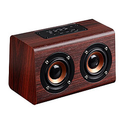 Acheter Yonis Enceinte Bluetooth Bois Double Horns Son Surround 8H Autonomie