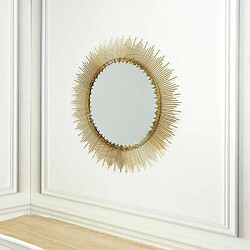 Avis The Home Deco Factory Miroir soleil en métal doré 60 cm.