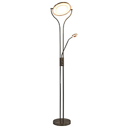 vidaXL Lampadaire 18 W argenté 180 cm variable