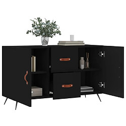 Avis vidaXL Buffet noir 100x36x60 cm bois d'ingénierie