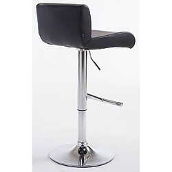 Acheter Decoshop26 Lot de 2 tabourets de bar chaises haute généreusement rembourrés en métal chromé et PVC noir 10_0004057