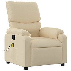 Avis Maison Chic Fauteuil de massage inclinable,Fauteuil luxe de relaxation Crème Tissu -MN24904