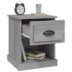 Acheter vidaXL Table de chevet sonoma gris 39x39x47,5 cm bois d'ingénierie