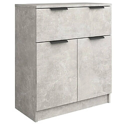 Maison Chic Buffet,Meuble de Rangement,commode pour salon,Cuisine Gris béton 60x30x70 cm Bois d'ingénierie -MN67086