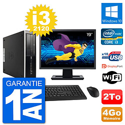 PC HP Compaq 6200 Pro SFF Ecran 19" i3-2120 RAM 4Go Disque 2To Windows 10 Wifi · Occasion 