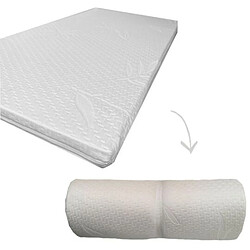 Coupey Matelas de voyage 120x60x5 cm bambou