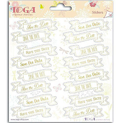 TOGA Stickers Mariage Save the date - 15 x 15 cm