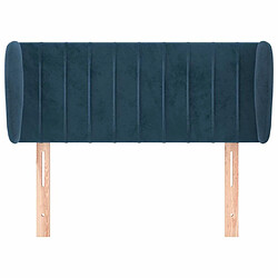 Avis Maison Chic Tête de lit scandinave avec oreilles,meuble de chambre Bleu foncé 103x23x78/88 cm Velours -MN18560