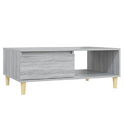 vidaXL Table basse sonoma gris 90x60x35 cm bois d'ingénierie