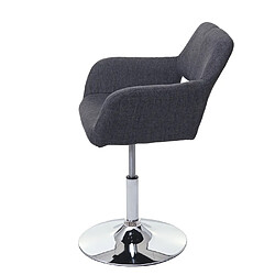 Avis Mendler Chaise de salle à manger HWC-A50 III, style rétro années 50, tissu ~ gris foncé pied en métal aspect chromé