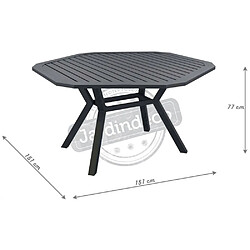 Avis HEVEA Table de jardin en aluminium Ayma 150 cm.