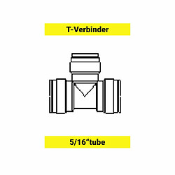 ich-zapfe T - Connecteur pour tuyau 5/16 