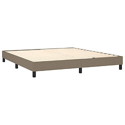 Avis vidaXL Sommier à lattes de lit avec matelas Taupe 160x200 cm Tissu