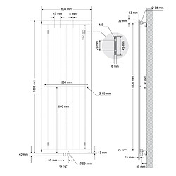 ML DESIGN MODERN LIVING Radiateur de salle de bains 1600x604 mm blanc avec sol Garniture de raccordement ML-Design pas cher