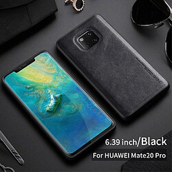 Etui en PU style vintage noir pour votre Huawei Mate 20 Pro