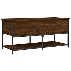 Maison Chic Banc de rangement | Meuble de rangement d'Entrée | Coffres d'Intérieur chêne marron 100x42,5x47 cm bois d'ingénierie -MN60671